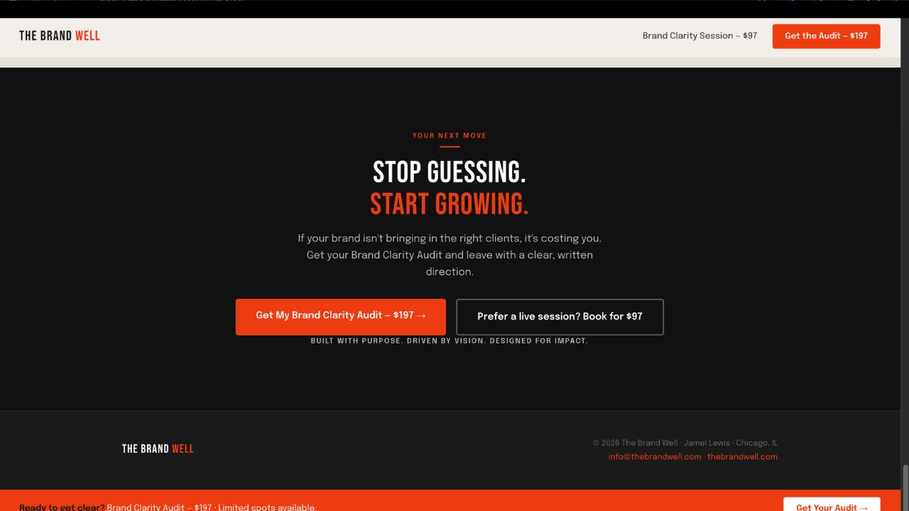 Brand Clarity Audit — The Brand Well